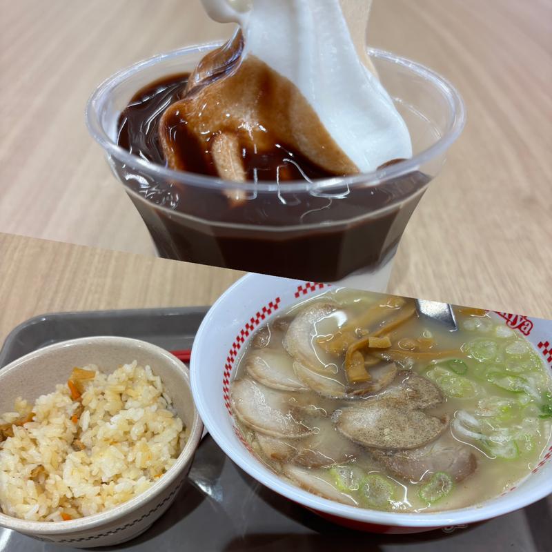 ブラックフライデーセット(肉マシマシラーメン＋五目ごはん＋ミニチョコクリーム)(スガキヤ 岡崎イオンモール店 )