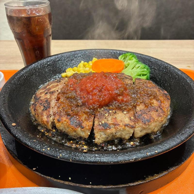 ワイルドハンバーグ300g ライス ドリンクセット(いきなりステーキ 下北沢店)