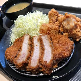超厚切りロースかつ&本格唐揚げ定食大(松のや 湘南台店)