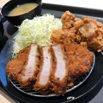 超厚切りロースかつ&本格唐揚げ定食大