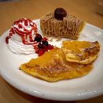 マロンのしぼりたてモンブランと焼きたてりんごパイ