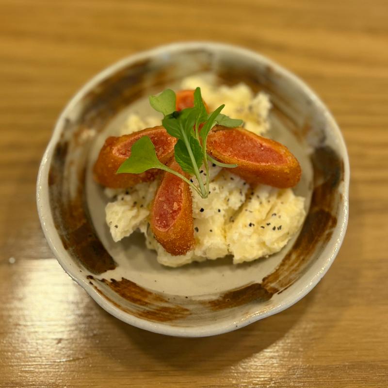 明太子レアフライとポテトサラダ(GARB PUBLIC)