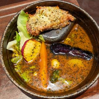 ハーフチキンの香草パン粉焼き&野菜(Vajraroad ヴァサラロード)