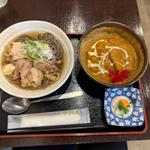 セット　ミニカレー肉そば（温）