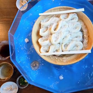 そうめん・釜飯・天ぷらセット(三輪そうめん流し)