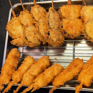 串揚げ(茄子・イカ)