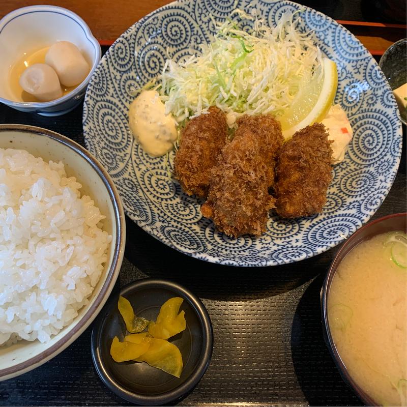 カキフライ定食(和風創作料理 銭形)