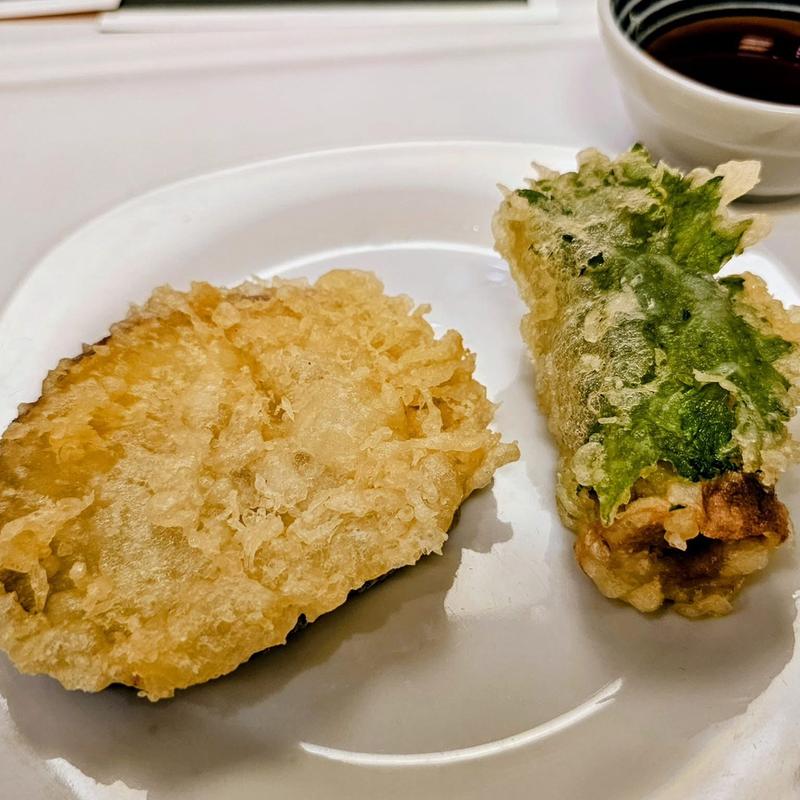 さつまいも天 しそちくわ天(うどん工房さぬき)