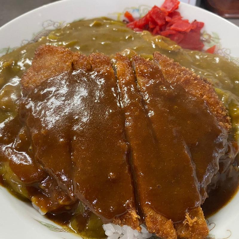 カツカレー 大盛り(あさひや食堂)