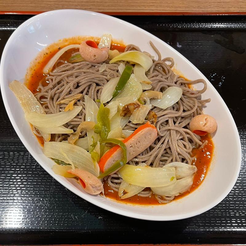 あんかけパスタ風そば(よもだそば 名古屋サンロード店)