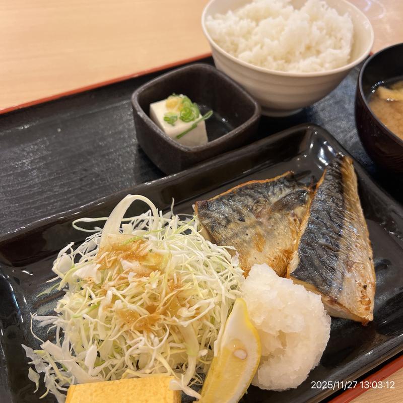 焼さば定食(目利きの銀次 神保町駿河台下店)