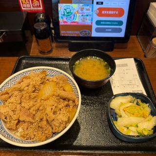 牛丼お新香セット大盛(吉野家 浅草駅前店)