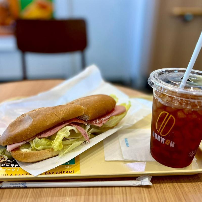 ミラノサンドAセット(ドトールコーヒーショップ 四谷外濠公園前店 （DOUTOR COFFEE）)