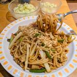 豚バラとニンニクの芽スタミナスパゲッティ