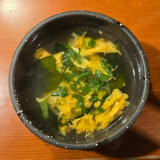 わかめとたまごスープ(飛騨牛一頭家 馬喰一代 岐阜神田 （ヒダギュウイットウヤ　バクロイチダイ　ギフカンダ）)
