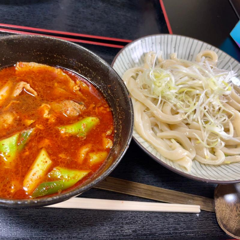 大辛肉汁うどん(手打ちうどん あそび)