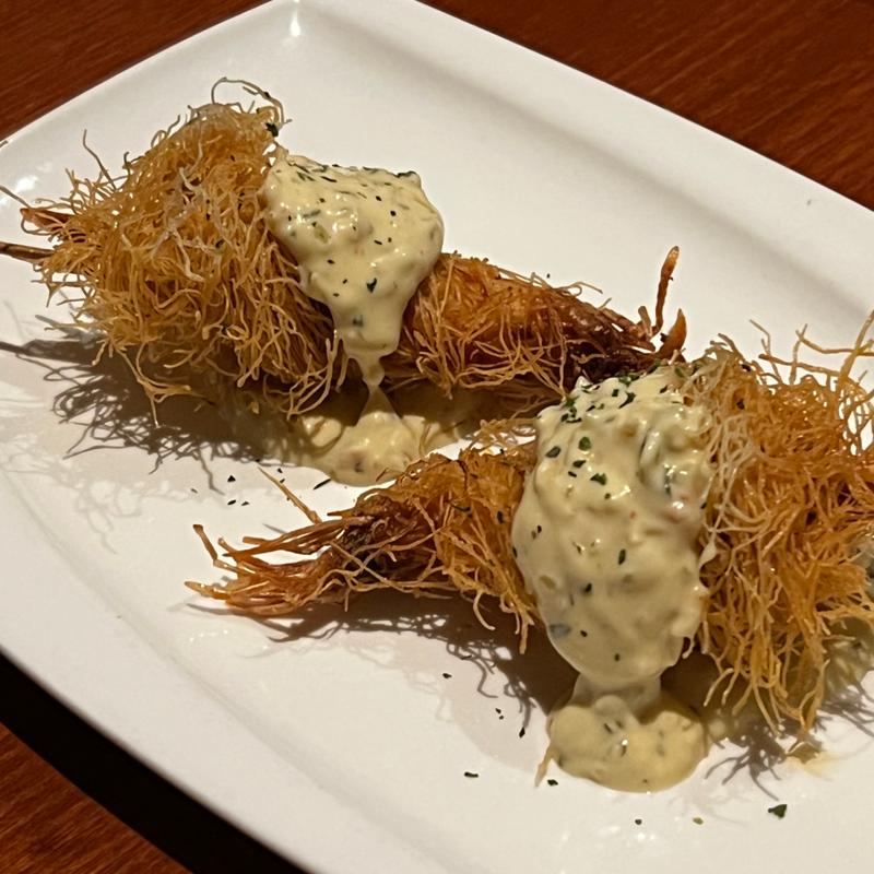 天使のエビのカダイフ巻き揚げ(しまうま )