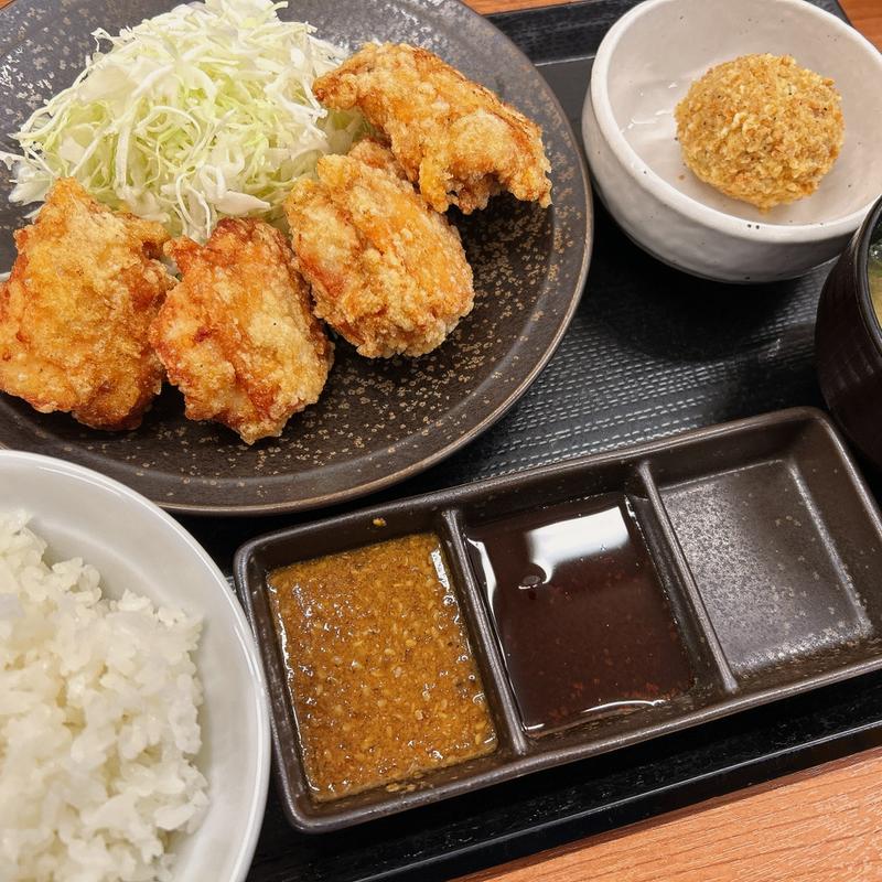 からやま定食（4個）+カリッとたまご(からやま 姫路中地店)