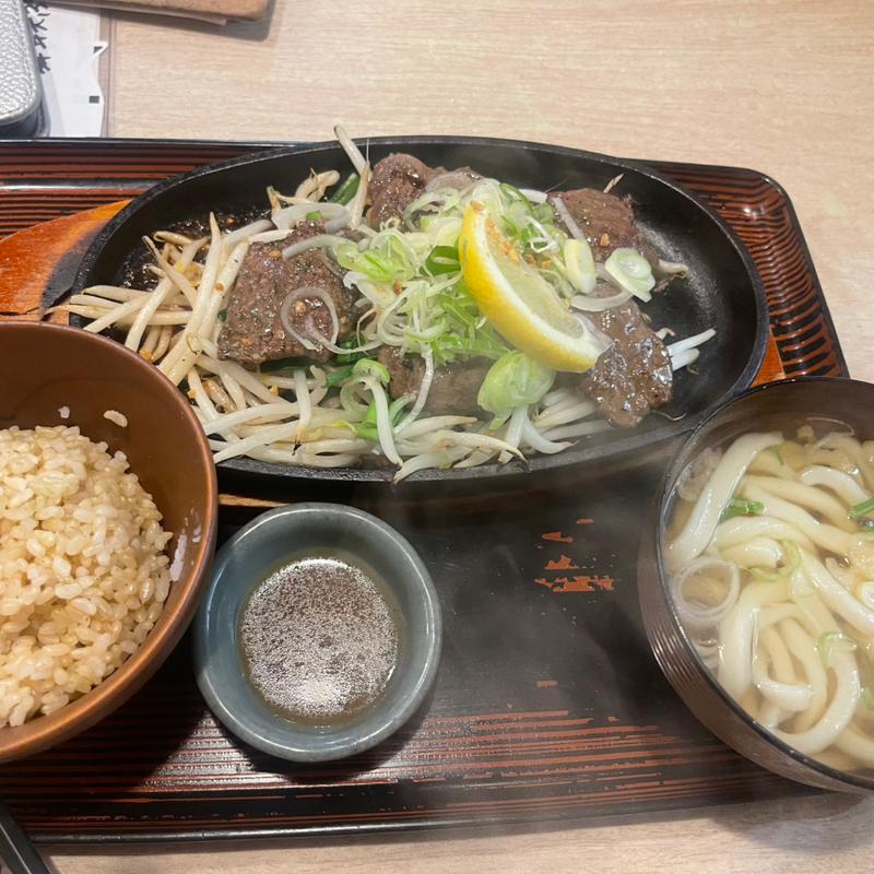 牛はらみセット(武州うどんあかね&みどりダイニング)