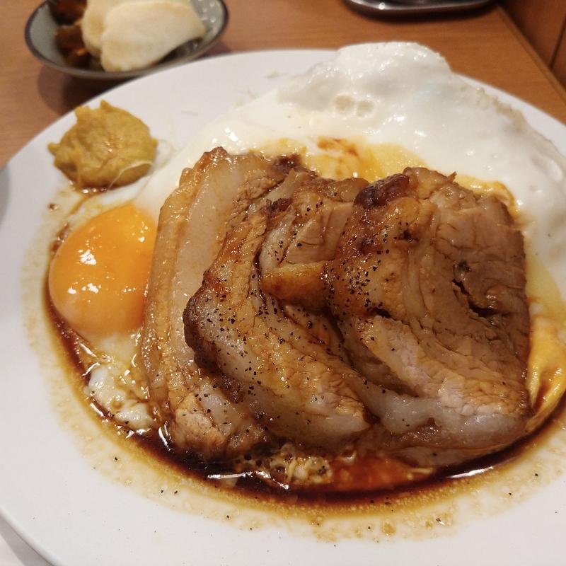チャーシューエッグ定食(とんかつ 八千代(やちよ))