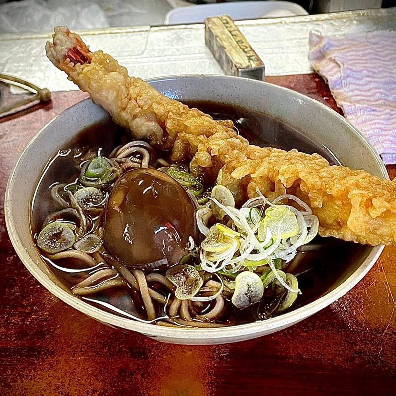 大海老天そば 味付け玉子(そば千)