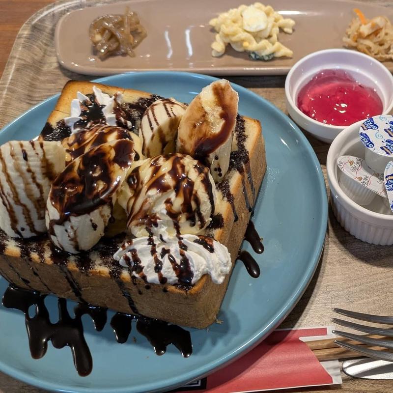 チョコバナナハニートースト(カフェ香月)