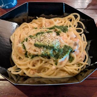 スパゲッティ、シーフードのクリームソース(ディズニーシー ザンビーニ・ブラザーズリストランテ)