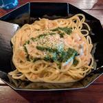 スパゲッティ、シーフードのクリームソース