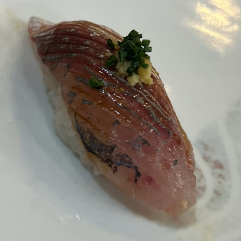 おまかせコース　地鯵握り(すし処藤)