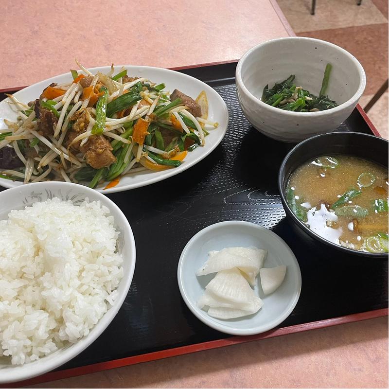 ニラレバ定食(きらく )