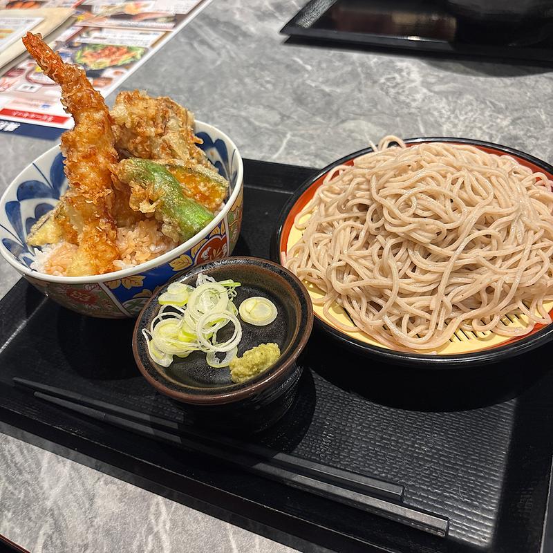 天丼+ミニそば(鶏彩 北上尾店)