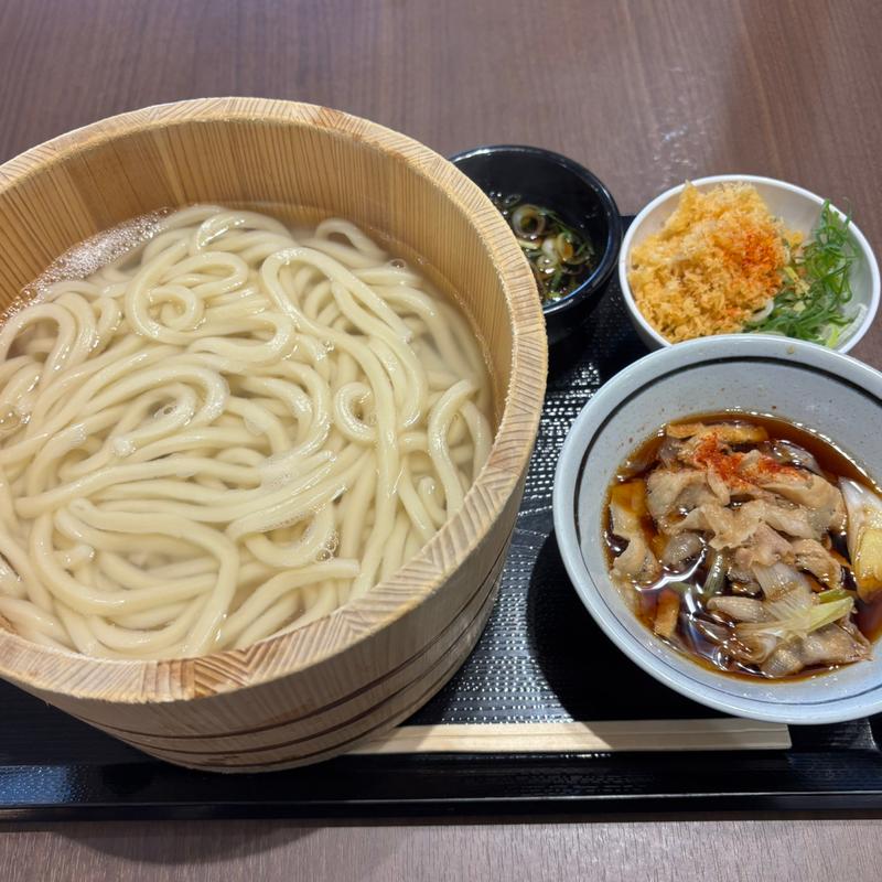 釜揚げうどんと豚つけ汁(丸亀製麺イオンモール岡崎)