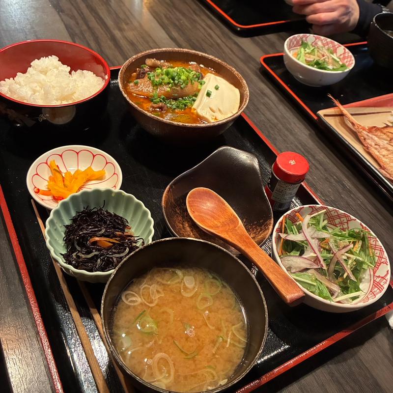 牛すじ味噌煮込み定食(江古田漁師のあぶり家)