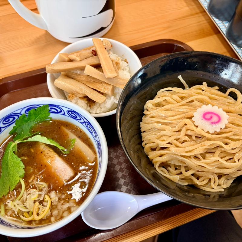 つけ麺中盛り＋メンマ丼(らーめん理庵)
