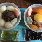 白玉あんみつ　つぶ餡あんみつ