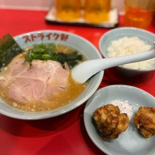 ストレート(醤油)+から揚げライスセット(ストライク軒 中之島フェスティバルプラザ店)