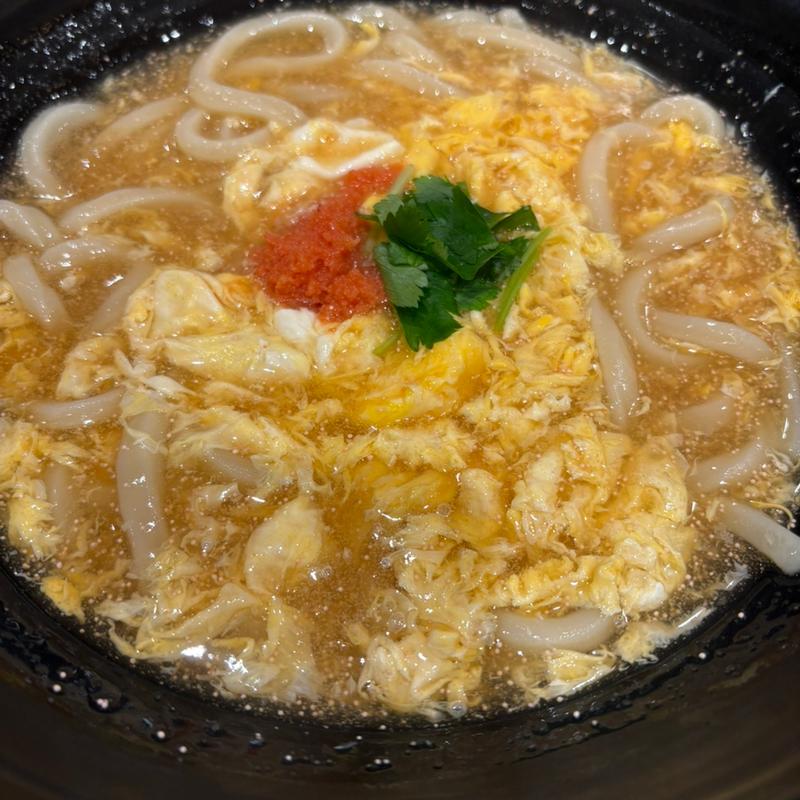 明太卵あんかけうどん(山水草木)