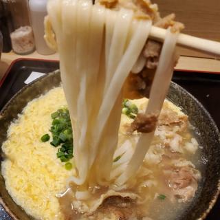 肉うどん+卵とじトッピング