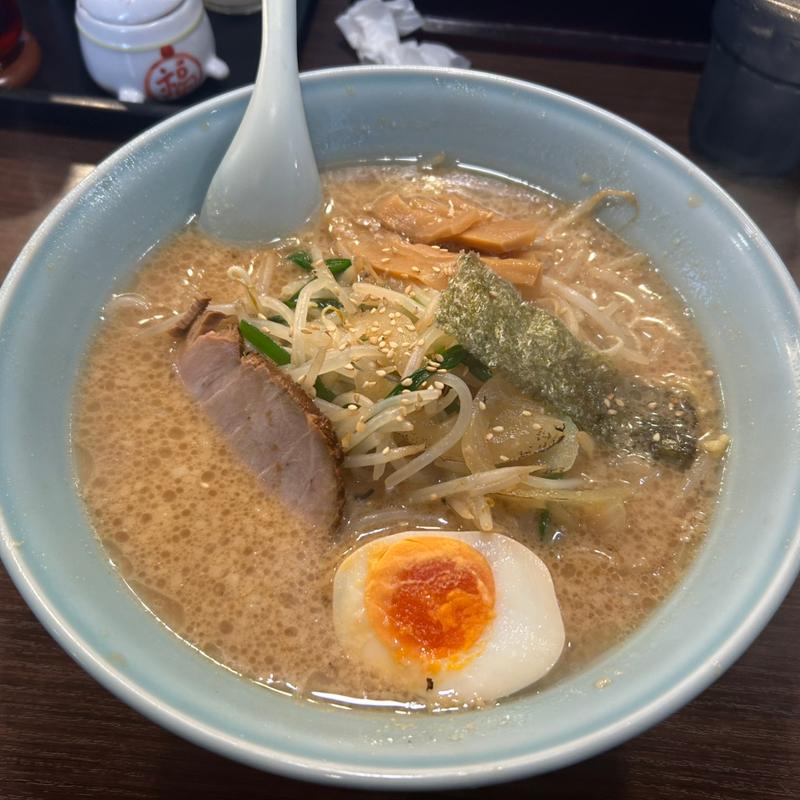 豚骨味噌ラーメン(中華麺 江川亭 東村山店)