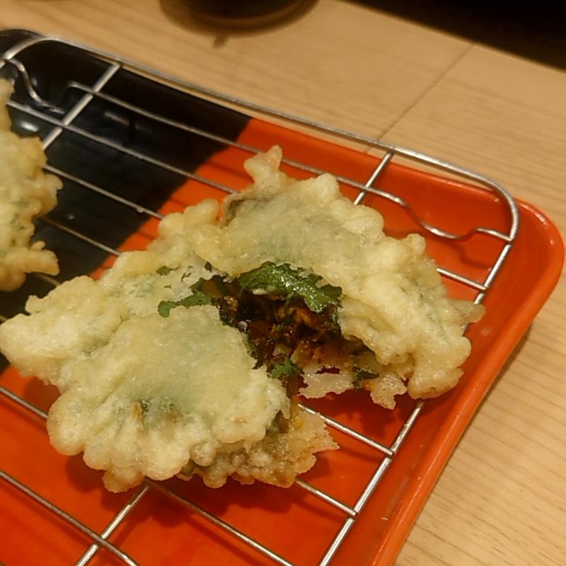 ウニの天ぷら(築地 刺天)