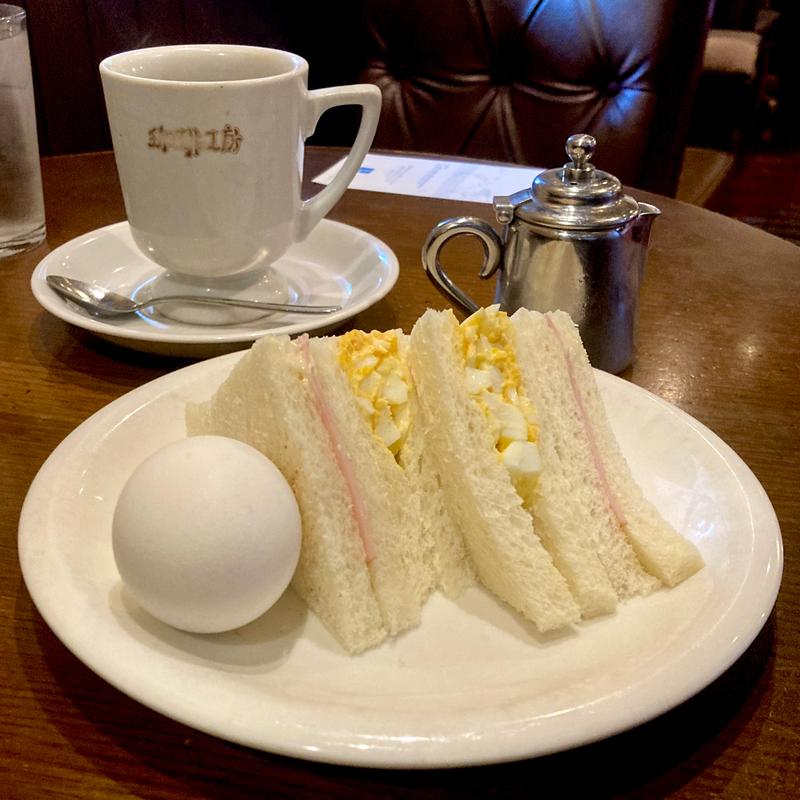 卵サンドセット(珈琲工房)