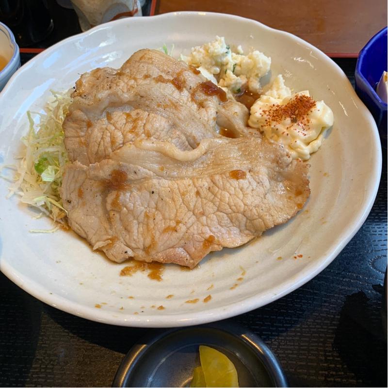 豚肉のしょうが焼き定食(和風創作料理 銭形)