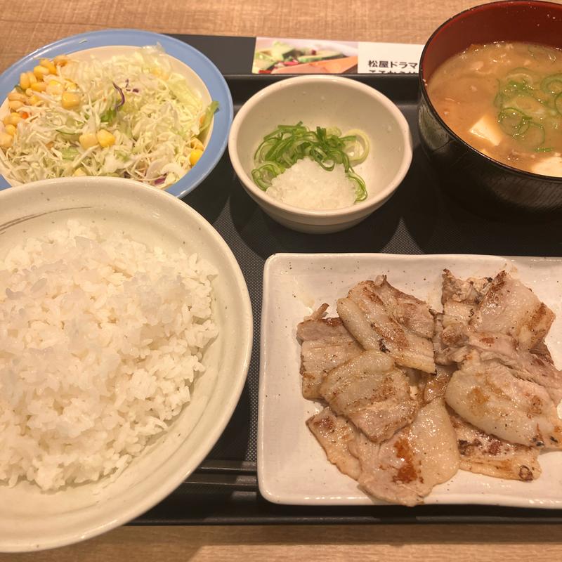 厚切り豚カルビ焼肉定食(松屋 高津店 )