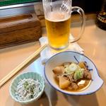 ビール＆お通し(串焼き 与兵)