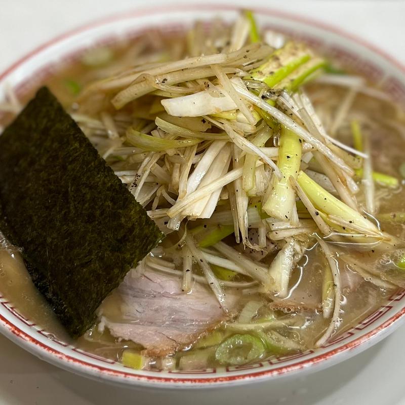 ネギラーメン(白濁中華そば・つけ中華バラそば屋中野本店)