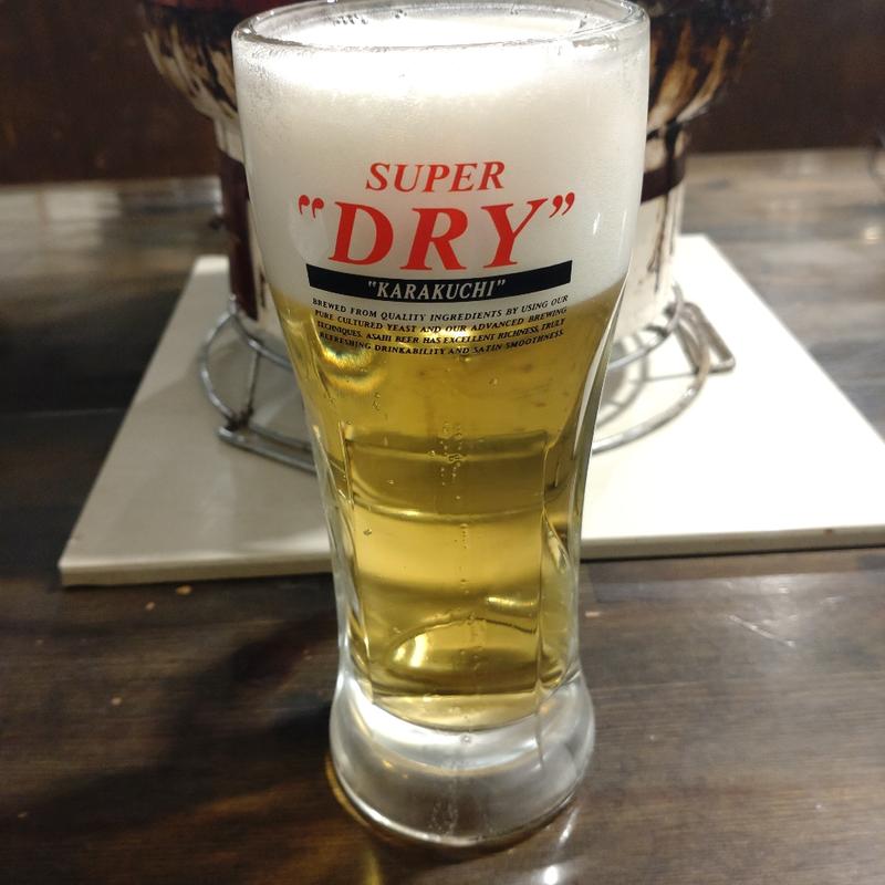 スーパードライ中生(七輪焼肉 安安 柏店)