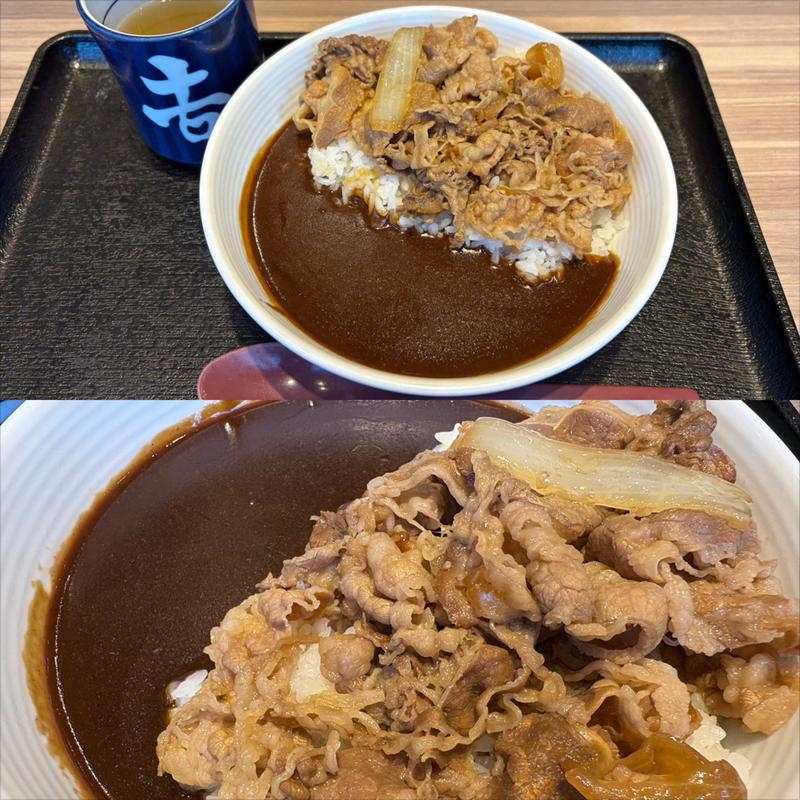 肉だく牛黒カレー・並(吉野家 青葉成合店)