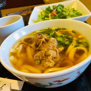 肉うどん_釜飯ミニ肉麺セット(ふく福 七つ島店 (ふくふく))