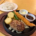 ハンバーグ120g&手仕込み海老フライ(カプチーナ 上尾駅前店)