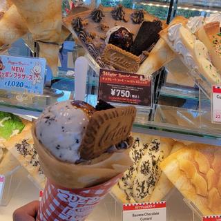 チョコレートコーヒーwith Biscoff(マリオンクレープ 東京タワー店 （MARION CREPES）)